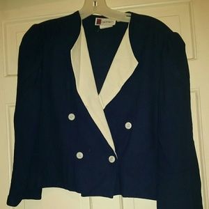 Prophecy  lu & White Suit Jacket Sz 10